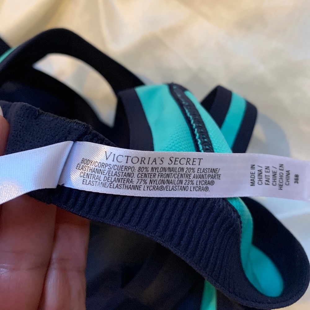 VSX Sport Blue/Green Sports Bra sz 36 B - Picture 6 of 6
